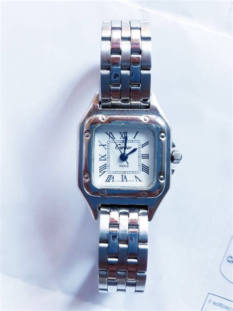 cartier 925 argent plaque or g20m swiss|Cartier tank quartz argent 925.